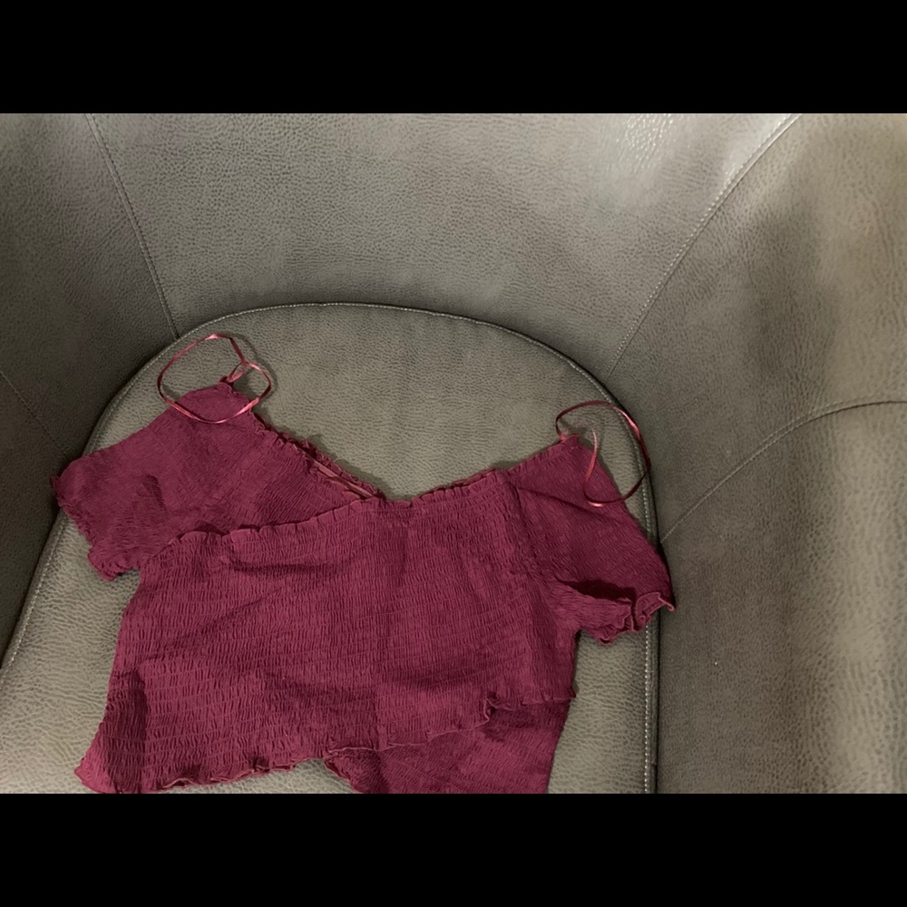 Maroon crop top